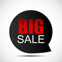 Speech Bubble Big Sale Label Vector Illustration