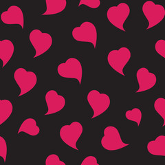 Happy Valentines Day Seamless Pattern Background with Heart. Vec