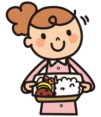 お弁当　お母さん　女性