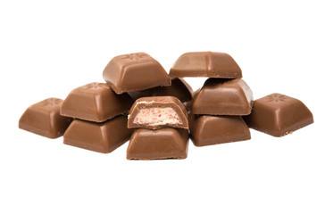 chocolate with strawberry filling