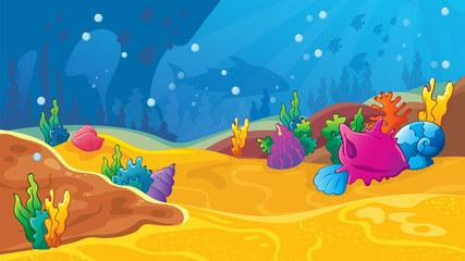 Fototapeta na wymiar Game Underwater Background
