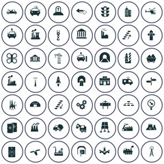Set of forty nine industry and infrastructure icons