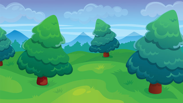 Fir Forest Game Background