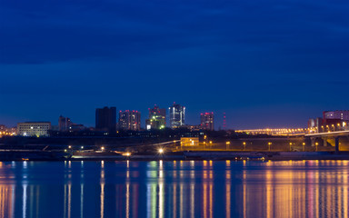 Fototapeta na wymiar Lights of the city at night