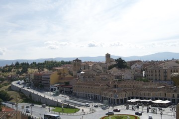 Obraz premium Aerial view of Segovia