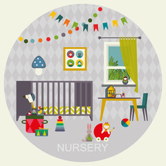 Baby room with furniture - 106379553