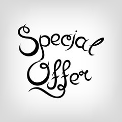 Vector Hand-drawn Lettering. Special Offer.