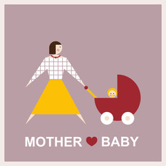 Mother loves baby. - 106379945