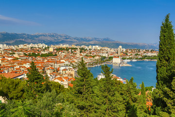 Naklejka premium Skyview Oldtown Split, Croatia