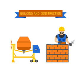 Business, builders people building, teamwork professional worker vector concept. 