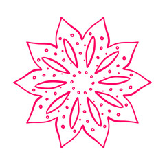 Ornament invitation card with mandala.