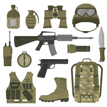 USA or NATO troop military army symbols vector illustration