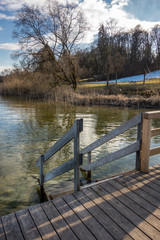 Steg am winterlichen Starnberger See