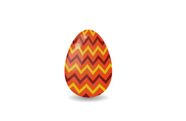 Color easter egg cartoon spring decoration and food symbol flat illustration. 