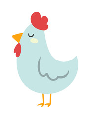 Cool cartoon chicken vector clipart illustration. 