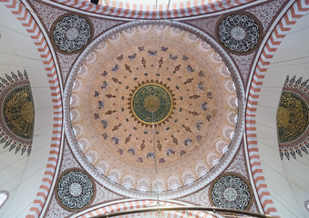 Suleymaniye Mosque interior view, Istanbul