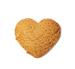 Heart shaped gingerbread isolated