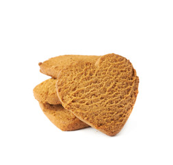 Stock of gingerbread cookies isolated