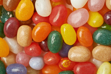 Surface covered with jelly beans