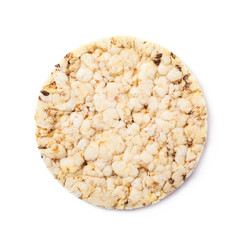 Round diet rice cracker isolated