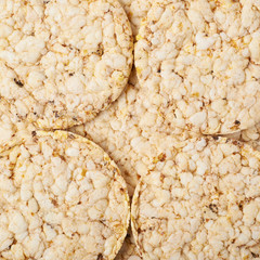 Surface covered with rice crackers