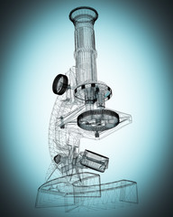 Scientific microscope. medicine