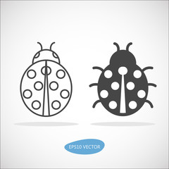 Ladybug vector icons