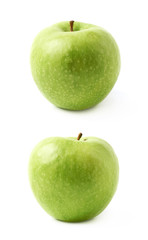 Sour green apple isolated