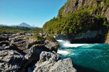 The waterfalls close to Puerto Varas: Saltos del Petrohue