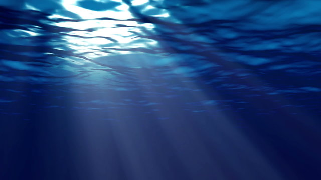 Blue ocean surface seen from underwater