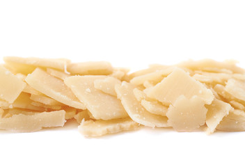 Line of parmesan cheese flakes