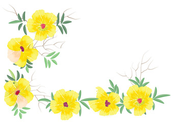 yellow flowers  for background vector illustration