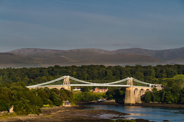 Menai Bridge, connecting Snowdonia and Anglesey