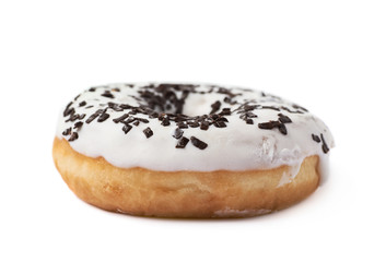 Donut pastry with a glaze isolated