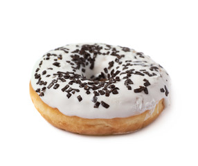 Donut pastry with a glaze isolated