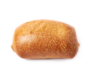 Pastry pocket with sausage isolated