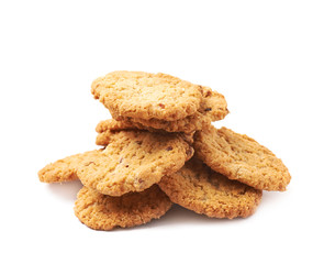 Pile of multiple cookies isolated