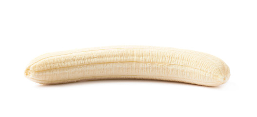 Peeled banana fruit isolated