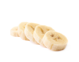 Banana slice isolated