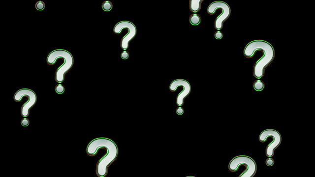 Question marks. Looping.