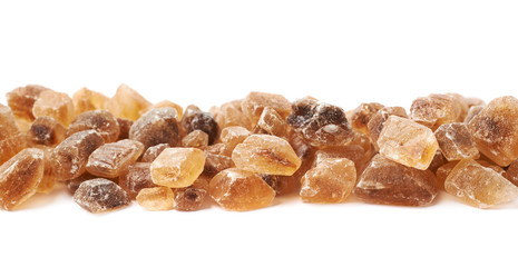 Line of brown rock sugar
