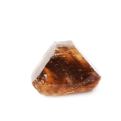 Single rock sugar crystal isolated