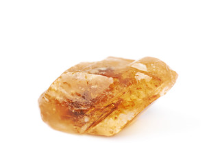 Single rock sugar crystal isolated