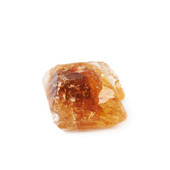 Single rock sugar crystal isolated