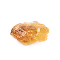 Single rock sugar crystal isolated