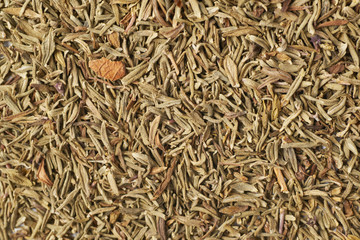 Surface coated with dried thyme