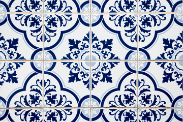 Portuguese glazed ceramic tiles