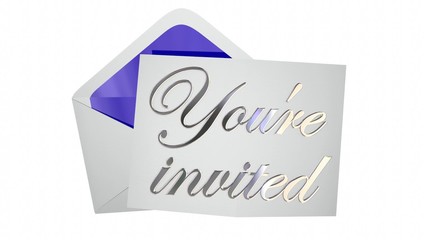 Youre Invited Invitation Envelope Party Event Open Note Message