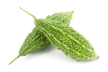 fresh bitter gourd isolated