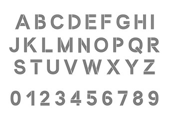 Tire tread font